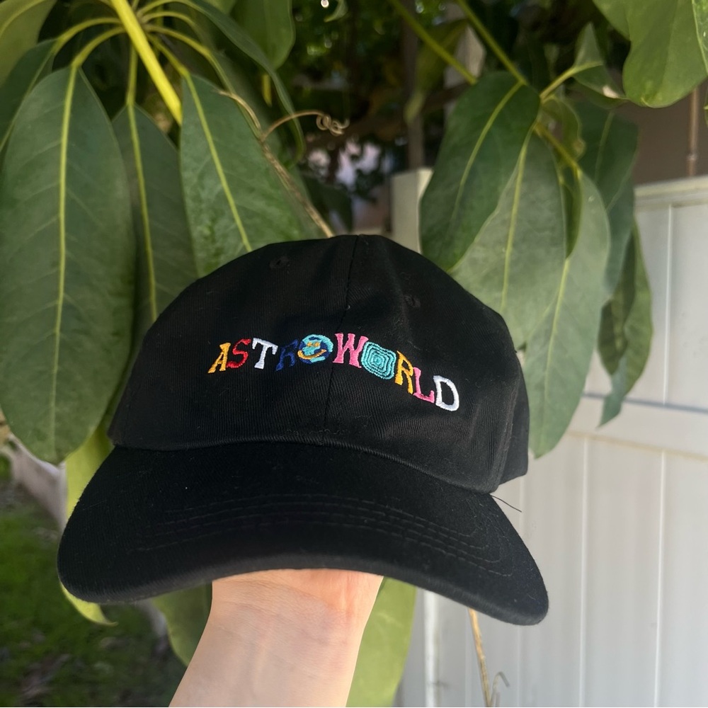 Travis Scott Astroworld “Wish You Were Here” Black Cap.